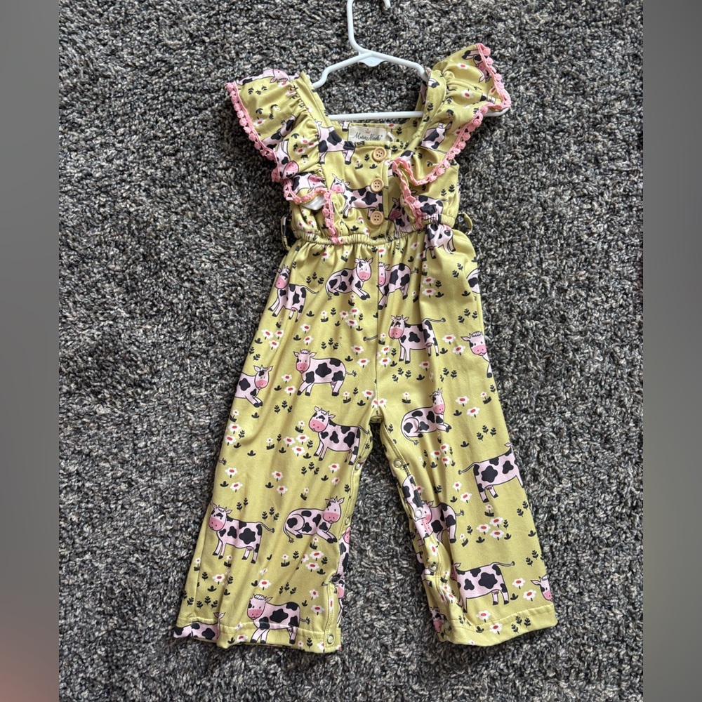 Marie Nicole Cow Romper Size 2XS / 12-18M